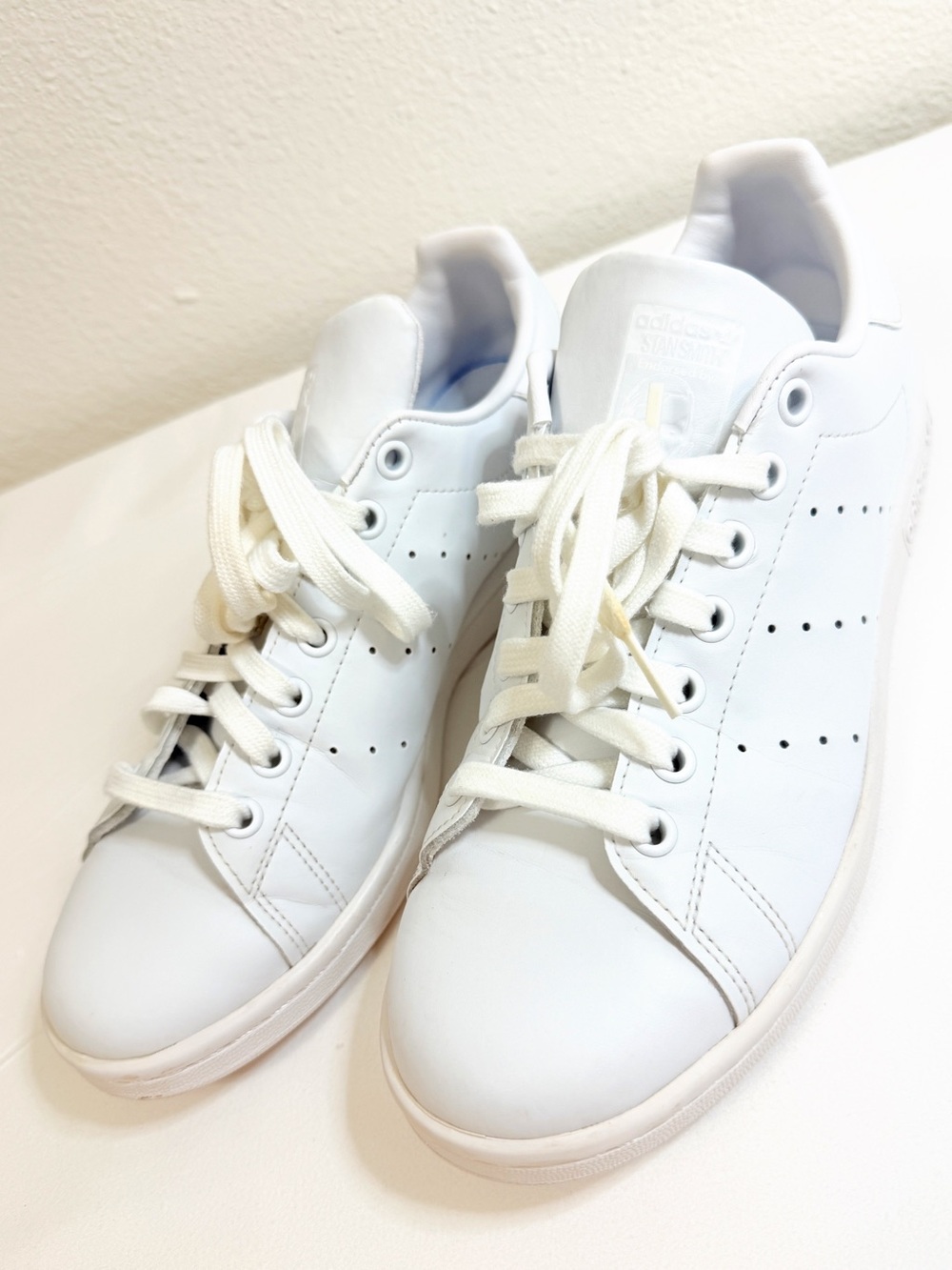 Adidas Stan Smith White Leather Primegreen Unisex Sneakers US 8.5